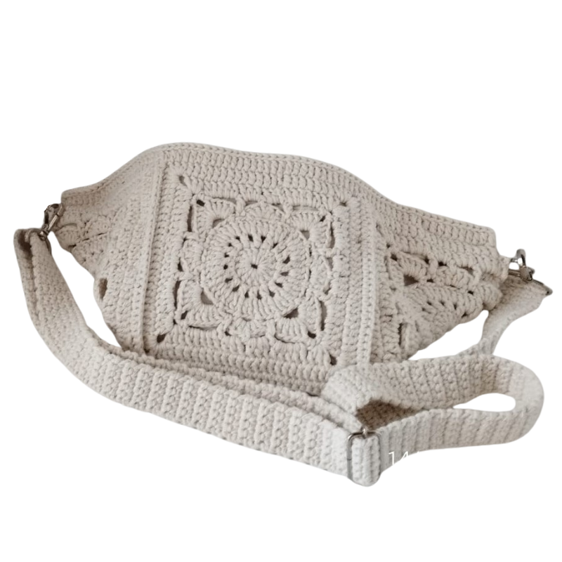 Kit 3 Bolsas Zen em Crochê – Algodão Natural